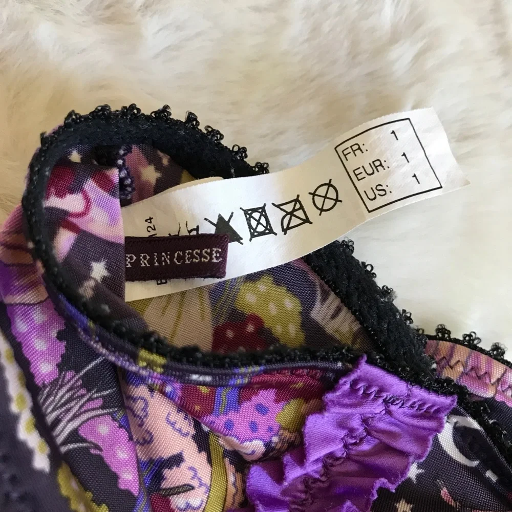 Made in France Princesse Tam•Tam Bra&Panty SET Milkmaid Celestial Moon & Stars